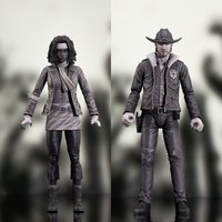 DST Diamond Select the Walking Dead Comic Version :10 Rick And Michonne Action Figures Collectible Toys Joint Movement