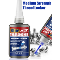 243 Removable Thread Locker Adhesive 50ml Blue Metal Glue Sealant for Screws Bolts Nuts Automotive Industrial Repair Maintenance Bolts to Against Losening Lock Tight Seal Fasteners Curing