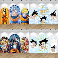 Dragon Ball Arch Cover Spandex Elastic Son Goku Arch Backdrop Boys Birthday Party Decoration Baby Shower Photography Background