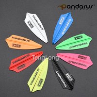 Archery Arrow Vane 1.89in Shield Type Soft Plastic Arrow Feather for Recurve Compound Bow Shooting DIY Arrow Accessories 60pcs