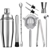 6/9pcs Stainless Steel Cocktail Shaker Bartending Tools Bartender Kit Martini Sharker Drink Mixer Set