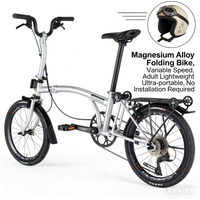 Forever Magnesium Alloy Folding Bike Super Light Shimano Shift Unisex Portable
