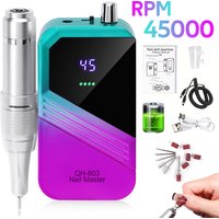 DianaBeauty 45000RPM Rechargeable Nail Drill Rig Professional Nail Polishing File Low Noise Polisher for Nail Salon Tools