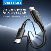 Vention Lightning Cable USB C to Lightning 3A USB-C Cable PD27W Type C Fast Charge Cord Data 0.25m/0.9m/1.8m for iPhone 14 13 12