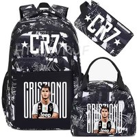 Football CR7 Backpacks Print 3Pcs/set Camouflage School Bags With Lunch Bag Hikking Boy Student Teens Rucksack Girl Casual