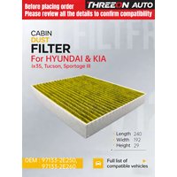 WESTGUARD filtre d'habitacle à Air à charbon actif pour Hyundai IONIQ TUCSON 2015-2020 SPORTAGE 4 2015-2022 97133-F2100 CUK24024 MK5340P