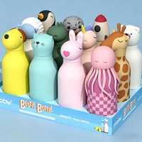 ASOBU 16oz 460ml Insulated Stainless Steel Water Bottle,Cute Kids Animal Pattern Thermal Cup Detachable Lid Leakproof Portable V