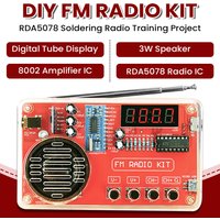 DIY FM Radio Electronic Kit 50-108MHz Adjustable IC RDA5807 with LED Digital Display DIY Soldering Kit 3W Speaker Dual Power