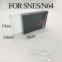 1-5PCS Ransparent Game Box Suitable ForSNES N64 Game Box Protective Cover Cib Game Plastic Pet Protective Cover Display Box