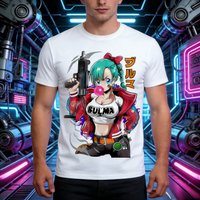 2026 Summer Dragon Ball Vintage Anime T-Shirt, Men's Pure Cotton Loose Casual Bulma Retro Tee for Daily & Sports Wear Y2K Style