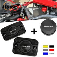 For Ducati Monster 821 796 795 696 695 High Quality Motorcycle CNC Accessories Rear Front Brake Fluid Reservoir Cover Cap