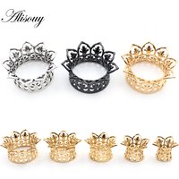 Alisouy 2PCS Alloy Casting Hollow Sun Flower Flared Ear Tunnels Plugs Expander Stretcher Gauges Earrings Piercing Body Jewelry
