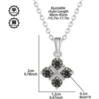 LAMVOICE Hypoallergenic Necklace, Christmas Gift, High Quality Gift, 1.2 Carat Moissanite Necklace, Jewelry for Women