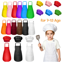 4-20Pcs Kids Aprons for Cooking Kids Painting Apron With 2 Pockets And Chef Hat Set Adiustable for Baking Paining Crafting Party