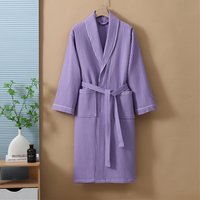 Autumn Winter 100% Cotton Women's Pajamas Casual Night Wear Female Long Sleeve Dressing Gowns Kimono Robe Women's Bathrobe