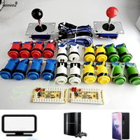 Arcade 2 Player Zero Delay joystick Kit Mando Arcade Usb Encoder To Pc Rasberry Pi Happ Push Button Joystick Usb Arcade Cabinet