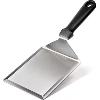 Stainless Steel Large Grill Spatula with Cutting Edges, Kitchen Griddle Accessories, Pancake Burger Turner Scraper Tool for BBQ
