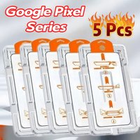 5Pcs For Google Pixel 10 9 9a Pro XL 8A 8 5G 7 Pro 7A Screen Protector Fingerprint Toughened Glass No Dust Bubbles Easy Install