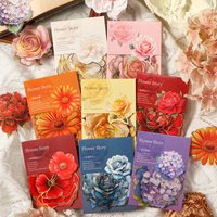 10pcs/lot Kawaii Stationery Stickers Flower Story Junk journaling stickers Planner Decorative Scrapbooking