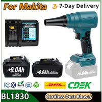 Akku-Staub gebläse für Makita 18V Bl1830 Batterie Bl1840 Bl1850 Bl1815 Elektro-Staub gebläse Elektro werkzeug Batterie mit Ladegerät