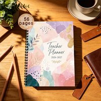 A5 2026-2027 Teacher Planner,Includes Monthly and Weekly Task Lists and Schedules,Classroom Lesson Organizer,Ideal Teacher Gifts