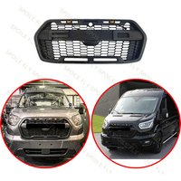 Dla Ford Transit Mk8 150 250 350 Wersja Europejska 2019-2025 Styl Raptor Samochodowy Przedni Grill Zestaw Karoserii Grill Matowy Czarny Z LED