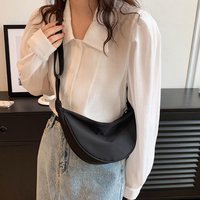 Nylon Crescent Crossbody Bag for Women Shoulder Bag Purses Trendy Dumpling Bags Small Travel Sling Bag Hobo Adjustable Strap