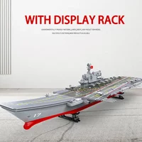 MOC Military Shandong Carrier Ship Building Blocks Navy Battleship Model Bricks WW2 Soldiers Toys For Kid Birthday Gift