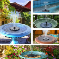 Solar Fountain Pumps in 13cm, 16cm, 18cm Sizes - Perfect for Outdoor Garden Pools, Ponds, Bird Baths. 8 - Nozzle Floating Design