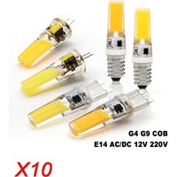 10pcs/lot LED COB Lamp G4 E14 E27 LED Bulb Dimmable mini COB Lampada LED Lighting Replace Halogen Spotlight Chandelier LED Lamp