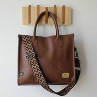 ThreeBox Retro Street Style Single Shoulder Tote Bag Large Capacity Computer Briefcase for Business Casual PU Leather Handbag
