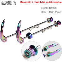Mountain Bicycle Quick Release QR Skewers Hub Axle Wheels Locking Lever Bike Parts Aluminum Alloy Front 100 Rear 130/135mm