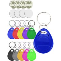 100pcs T5577 EM4305 RFID 125khz Key Keyfobs Copy Rewritable Writable Rewrite Duplicate Proximity ID Token Ring Blank Access