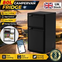 Campervan 12V Fridge 80L Low Power Cooling -20c Compressor Camping Fridge BT+APP