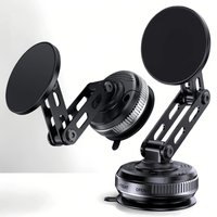Universal Angle Adjustable Car Phone Mount Metal Magnetic Suction Cup Nano Gel Pad 3-Axis Foldable Holder for iPhone Samsung