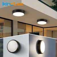 Plafonnier LED étanche à l'humidité, forme ronde ou ovale, montage en Surface, éclairage d'extérieur, idéal pour une salle de bain ou une véranda, AC85-265V