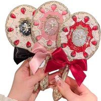 Flower KnowLittle Angel Series Hand Holding Mirror Types Exquisite Relief Makeup Tools
