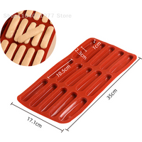 Silicone Tiramisu Finger Cookies Mold Non-stick DIY Baking Tools For Commercial Household High Temperature Resistant 15 Die