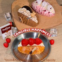 Cream Bread Toast Food-grade Silicone Squishy Toy, Handmade Taba Squishy, Creamy Soft Adhesive Slow Rebound,Strawberry Chocolate