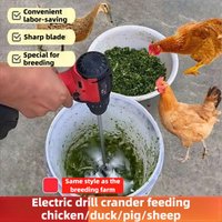 1Set Electric Drill Modified Grinder Forage Chopper Poultry Vegetable Shredder Household Farming Crusher