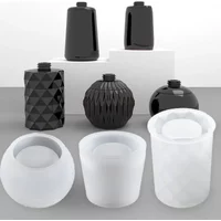 Aromatherapy Bottle Silicone Mold Lotion Bottle Soap Dispenser Resin Mould DIY UV Epoxy Handmade Home Decors Storage Tank Moulds