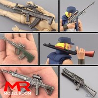 1/12 Scale Soldier MK47 M16A1 VAL SVD MK14 AUG PP19 AWM STG44 G36C Gun Model Scene Accessories Fit 6'' Action Figure Body Dolls