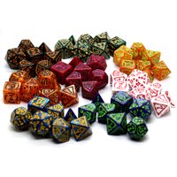 7pcs Set Relief Halloween Pattern Board Game Dice Set, DND Game Dice