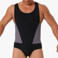 Sexy Leotard Undershirt Men Sport GYM Hot bodysuit body stocking Elasticity jumpsuit wresting Undershirts shapes men club Show