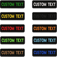 1PC 8cmX2.5cm Custom Personalized Name number Patch stick onStripes Badge tags chevrons Armband Iron On Or Hook Loop embroidered