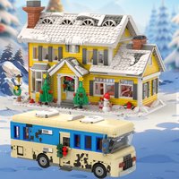 Popular Movie Xmas Vacation RV&House Building Block Set, Movie Model RV Brick Kit, DIY Assembly Toy, Birthday Gift for Collector