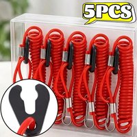 5-1PCS Emergency Boat Outboard Switch Engine Motor Lanyard Kill Urgent Stop Button Safety Connector Cord for Yamaha Suzuki Honda