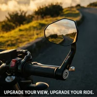 Motorcycle Bar End Mirrors 7/8" 22mm Handlebar End Mirror CNC Aluminum Wide Angle Anti-Glare Motorbike Convex Mirror Outdoor