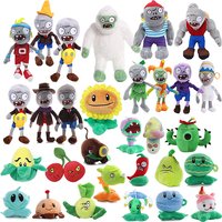 Plants vs Zombies Plush Toys Stuffed Animals Gargantuar Conehead Zombie Yeti Sunflower Peashooter Cute Dolls Kids Chrismas Gifts