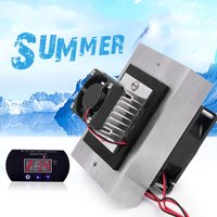 A61K DIY Peltier Cooler Kit 12V Semiconductor Cooler Peltier Cooling System, Heatsink Module Kit+Thermostat Set, US Plug